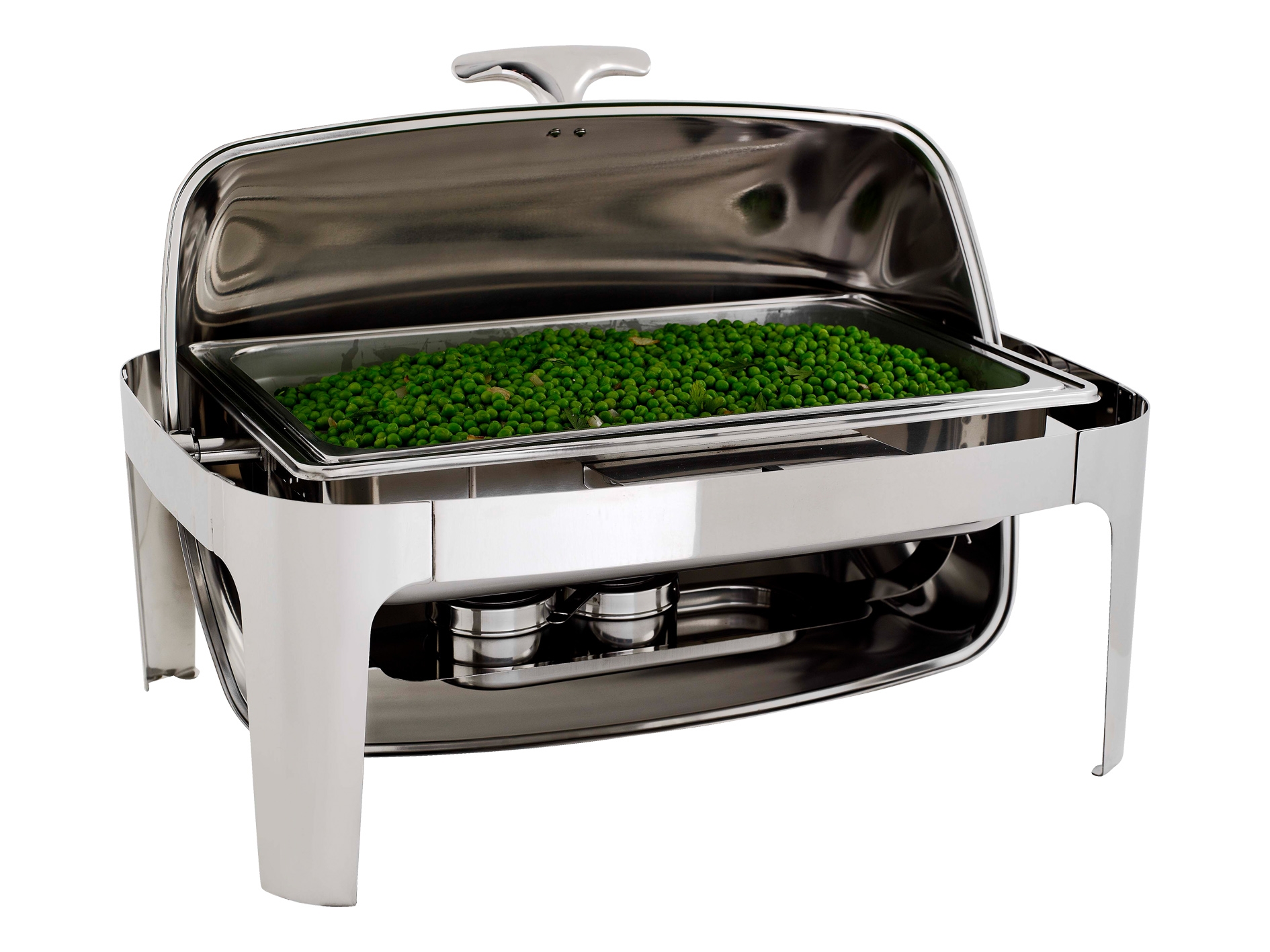 Scaldavivande con coperchio roll top