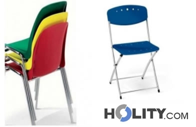 sedie conferenza impilabili/sovrapponibili e pieghevoli